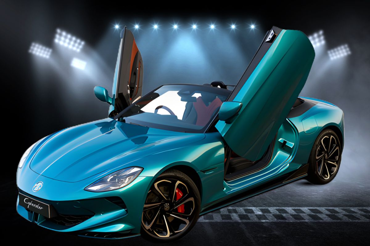 mg cyberster irises cyan colour